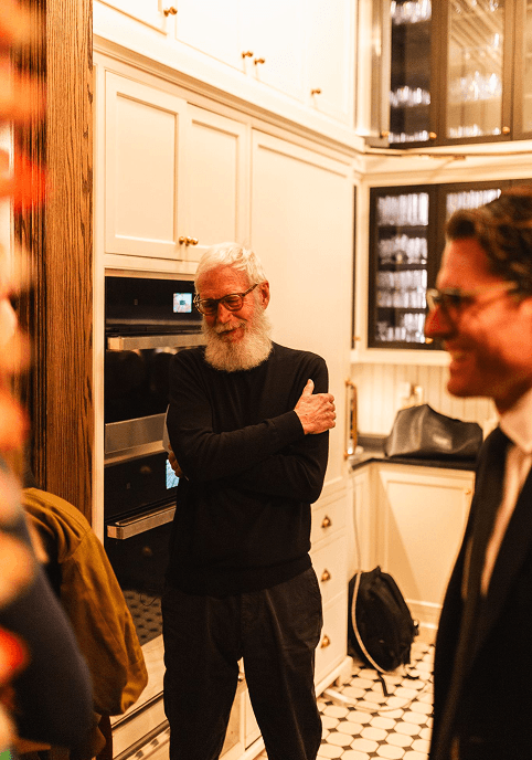 David Letterman and Jake Levine at a Maxwell Social fundraiser